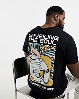 Jack & Jones Unveiling The Soul Back Graphic T-Shirt - Black
