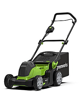 Greenworks 48V Cordless 41cm Lawnmower with 2 x 24v 2Ah Batteries & Charger