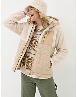 FatFace Honey Fleece Quilted Jacket