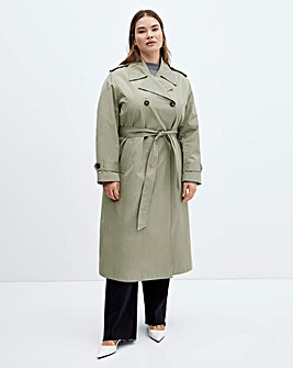 Mango Double Button Trench Coat