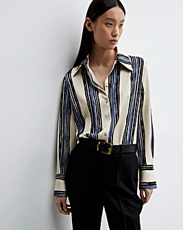 Mango Satin Stripe Shirt