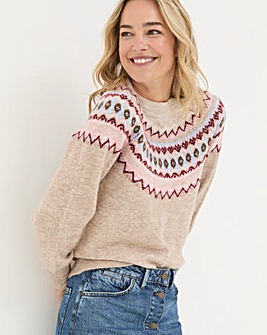 FatFace Wild Fairisle Yoke Jumper