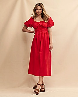 Nobody's Child Red Kurtis Midi Dress