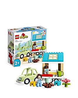 LEGO DUPLO Town Family House on Wheels Toy with Car 10986