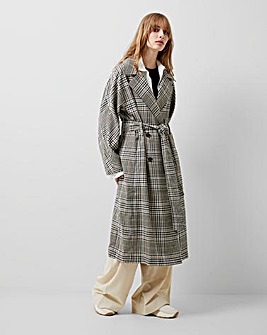 French Connection Dandy Check Trench Coat