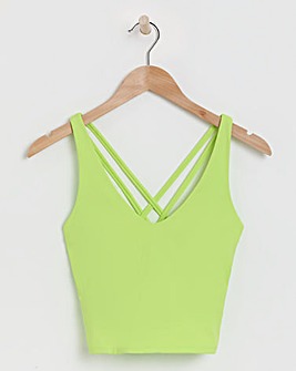 TALA SkinLuxe Built-in Support Strappy Back Cami Top- Lime