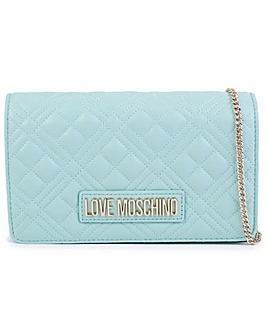 Love Moschino Diamond Quilt Flapover Cross-Body Bag