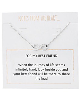 Notes From the Heart For My Best Friend Infinity  Necklet