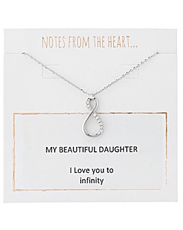 Notes from the Heart My Beautiful Daughter Infinity Necklet