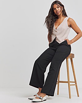 Value Essentials Stretch Black Wide Leg Workwear Trousers