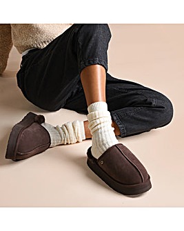 Just Sheepskin Ladies Mabel Sheepskin Platform Mule Slipper