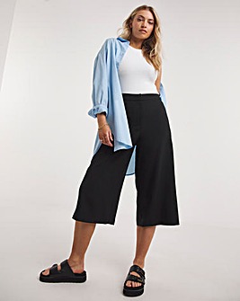 Value Essentials Stretch Black Culotte Tailored Workwear Trousers