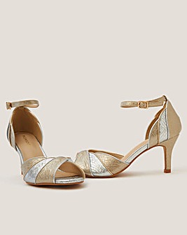 Monsoon Meg Metallic Two Tone Heels