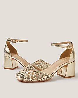 Monsoon Braided Closed Toe Block Heels