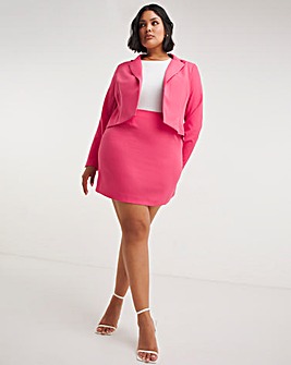 Pink Tailored Mini Skirt