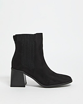 Heeled Chelsea Ankle Boots Wide