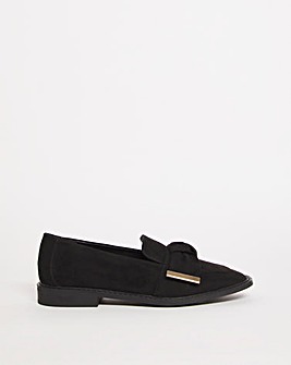 Vic Bow Twist Flat Shoes Ex Wide Fit