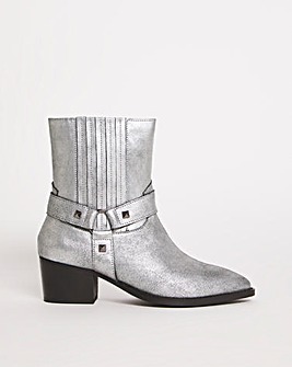 Western Elastic Ankle Boots Wide