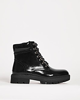 Mada Lace Up Hiker Ankle Boots Wide Fit