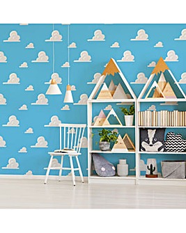 Disney Toy Story Andy's Room Blue Wallpaper