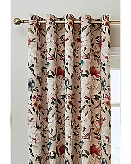 Catherine Lansfield Pippa Floral Birds Eyelet Thermal Curtain