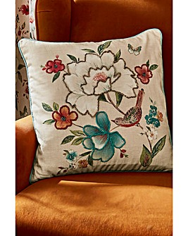 Catherine Lansfield Pippa Floral Birds Filled Cushion