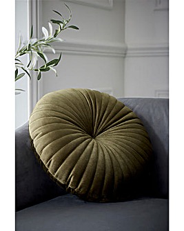 Catherine Lansfield Round Velvet Cushion