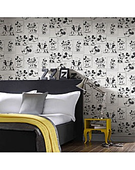 Disney Mickey And Minnie Black/White Sketch Wallpaper