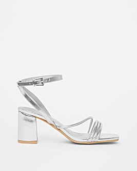 Forli Strappy Asymmetric Heeled Sandals Ex Wide Fit