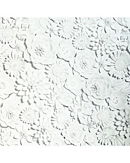 3D Flower Wall White Wallpaper