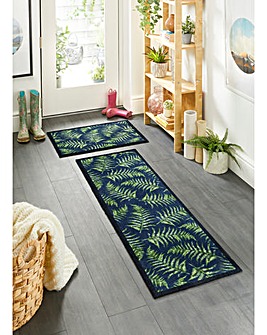 My Mat Fern Leaves Washable Runner