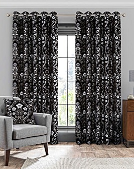 Luna Heavyweight Chenille Jacquard Eyelet Curtains