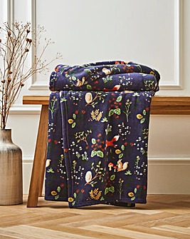 Forest Friends Fleece Throw