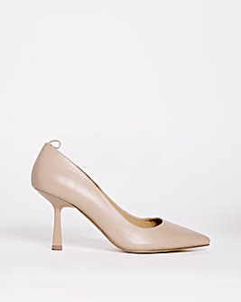 Toulon Removable Chain Heeled Court Shoes Ex Wide Fit