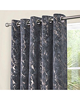 Mabel Embossed Velour Eyelet Curtains