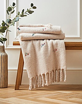 Charlotte Embroidered Mohair Throw