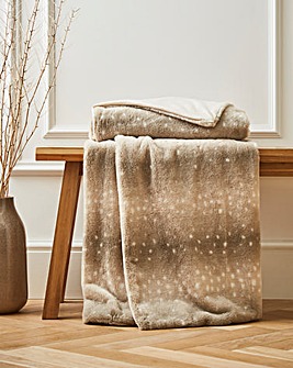 Faux Fur Dotted Animal Throw