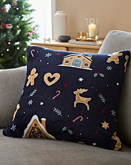 Gingerbread Fleece Cushion