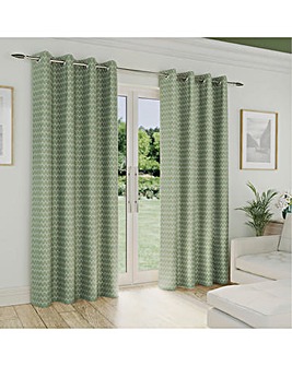 Aspen Light Filtering Woven Eyelet Curtains