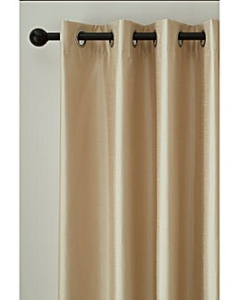 Catherine Lansfield Faux Silk Blackout Eyelet Curtains