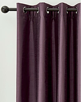 Catherine Lansfield Faux Silk Blackout Eyelet Curtains