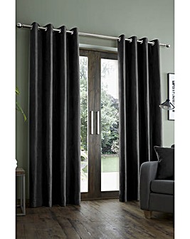 Catherine Lansfield Faux Suede Eyelet Curtains