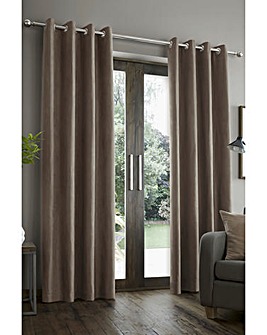 Catherine Lansfield Faux Suede Eyelet Curtains