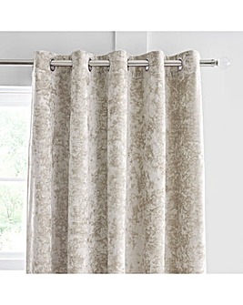 Catherine Lansfield Crushed Velvet Eyelet Curtains