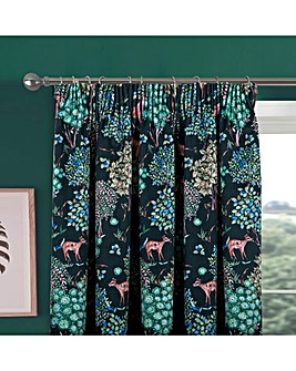 Chatsworth Printed Velour Lined Curtains