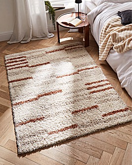 Nomad Shaggy Striped Cosy Rug