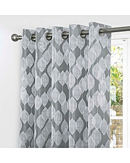 Halo Eyelet Lined Jacquard Curtains