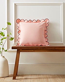 Georgia Scalloped Edge Cotton Cushion