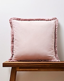 Luxe Velvet Fringed Cushion