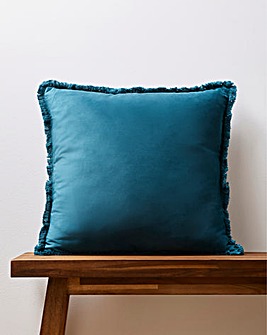 Luxe Velvet Fringed Cushion